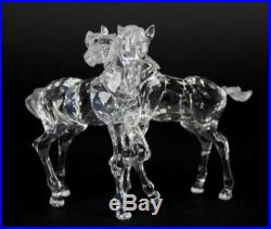 Signed Swarovski Austria Foals Playing Horses 627637 Crystal Figurine NR JWD