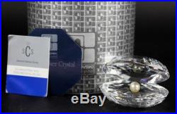 Signed Swarovski Austria LARGE Clam Shell with Pearl 7624 Crystal Figurine NR LGP