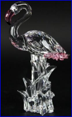 Signed Swarovski Austria Pink Flamingo 289733 Retired Crystal Figurine NR JWD
