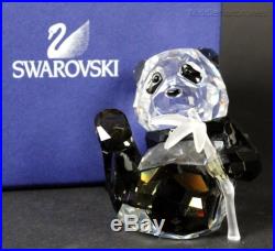 Signed Swarovski Austria SCS Panda Cub 905543 Crystal Figurine with Box NR TTO