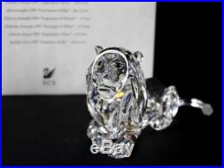 Signed Swarovski Lion Inspiration Africa 1997 Retired Crystal Figurine NR DBP