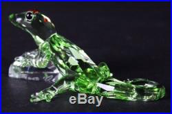 Signed Swarovski SCS Austria Green Gecko Lizard 905541 Crystal Figurine NR LMC