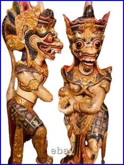 Six foot Wooden Statues Hand Carved And Painted