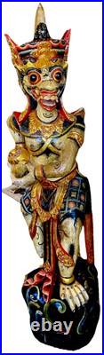 Six foot Wooden Statues Hand Carved And Painted
