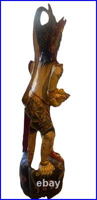 Six foot Wooden Statues Hand Carved And Painted