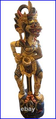 Six foot Wooden Statues Hand Carved And Painted