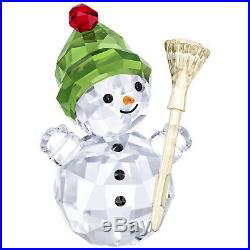 Snowman With Broom Stick Christmas Holiday 2018 Swarovski Crystal 5393460