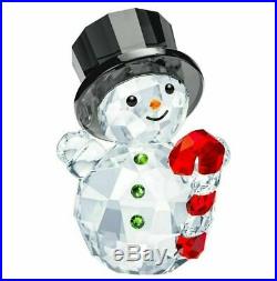 Snowman With Candy Cane 2019 Holiday Xmas Figurine Swarovski Crystal 5464886