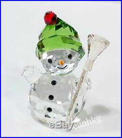 Snowman with Broom Stick, Christmas Crystal Authentic MIB 5393460 Swarovski