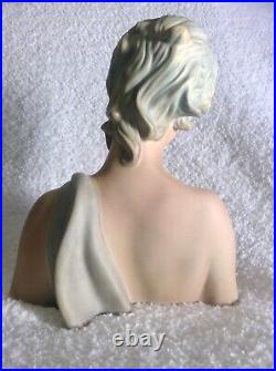 Stunning Antique Art Deco Clelia Le Bertetti Ceramic Bust Lenci like 30s/40s