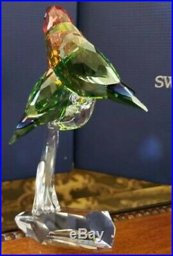 Stunning Lovebirds Colorful Birds On Branch 2018 Swarovski Crystal 5379552