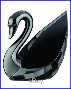 Swarovski #1098643 Soulmates Swan Jet Brand Nib Black Crystal Large Love Free Sh