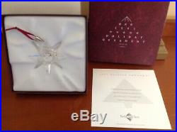 Swarovski 1991 crystal Snowflake Ornament Christmas COA And BoxRare/Mint