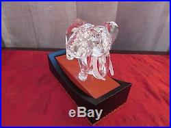 Swarovski 1993 Inspiration Africa Elephant Figurine With Stand, Box, & COA