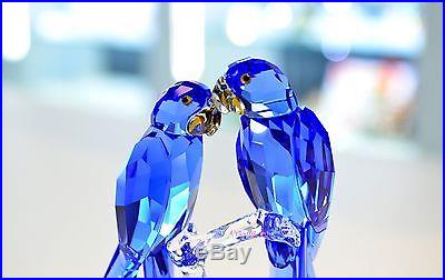 Swarovski 2014 SCS Hyacinth Macaws Blue Bird Couple 5004730 Brand New In Box
