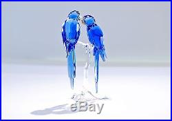 Swarovski 2014 SCS Hyacinth Macaws Blue Bird Couple 5004730 Brand New In Box