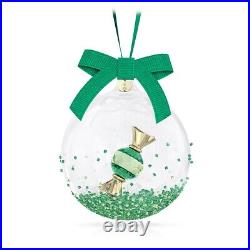 Swarovski 2024 Holiday Cheers Dulcis Ball Ornament, Green MIB #5688312