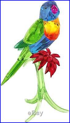 Swarovski (5136832) Rainbow Lorikeet Bird Clear Crystal Figurine