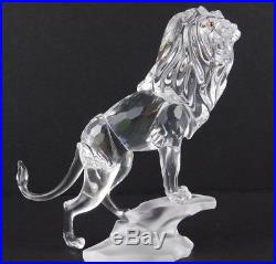 Swarovski 5 Crystal Figurine Lion on Rock Rare Encounters