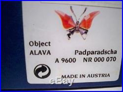 Swarovski Alava Padparadscha Butterfly Very Rare Retired 861936 Mib Coa