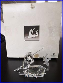 Swarovski Annual 1996 Fabulous Creatures Unicorn Fine Silver Figurine with Box