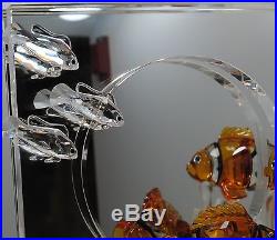 Swarovski Austria Harmony Wonders The Sea 2005 Clown Fish Crystal Plaque Mirror