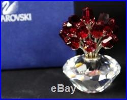 Swarovski Austria Red Roses Flower Vase Jubilee 283394 Crystal figurine NR DBP