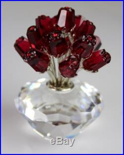 Swarovski Austria Red Roses Flower Vase Jubilee 283394 Crystal figurine NR MBH