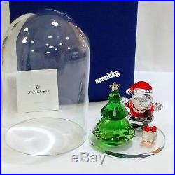 Swarovski Bell Jar Christmas Tree & Santa, Crystal Authentic MIB 5403170