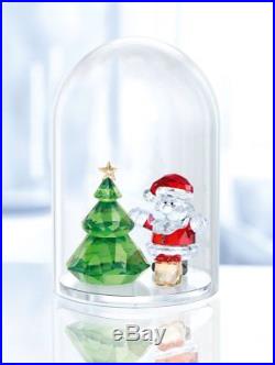 Swarovski Bell Jar Christmas Tree & Santa, Crystal Authentic MIB 5403170