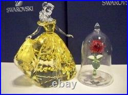 Swarovski Belle & Enchanted Rose From Disney Film Beauty And The Beast Bnib