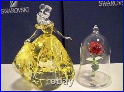 Swarovski Belle & Enchanted Rose From Disney Film Beauty And The Beast Bnib