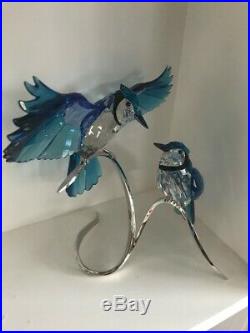 Swarovski Blue Jays Crystal Bird Figurines 1176149