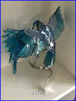 Swarovski Blue Jays Crystal Bird Figurines 1176149 Chipped Wing