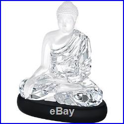 Swarovski Buddha #5064252 Brand New In Box Buddhism Clear Crystal With Base F/s