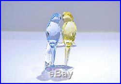 Swarovski Budgies Yellow Purple Love Bird Wedding Gift 5004725 Brand New In Box