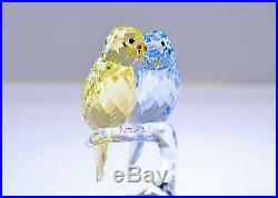 Swarovski Budgies Yellow Purple Love Bird Wedding Gift 5004725 Brand New In Box