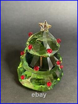 Swarovski Christmas Tree, Green 2.75 With Box #5223606 & Bells (couple Dings)