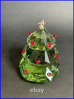 Swarovski Christmas Tree, Green 2.75 With Box #5223606 & Bells (couple Dings)