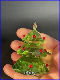 Swarovski Christmas Tree, Green 2.75 With Box #5223606 & Bells (couple Dings)