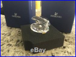 Swarovski Clear Crystal Figurine SHELL WITH PEARL #14389 BNIB RETIRED RARE