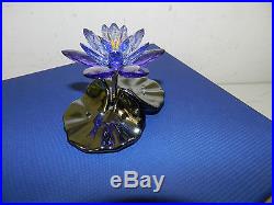 Swarovski Crystal 1141630 Waterlily Blue Purple Lotus Paradise Flower Lilypad ^