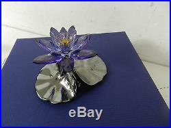 Swarovski Crystal 1141630 Waterlily Blue Purple Lotus Paradise Flower Lilypad ^