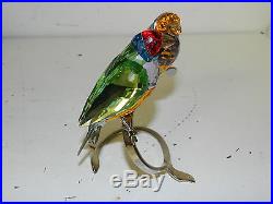 Swarovski Crystal #1141675 Gouldian Finches Peridot Green Finch Bird Statue