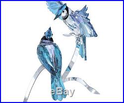 Swarovski Crystal 1176149 PAIR OF BLUE JAYS Large Figure Authentic New In Box