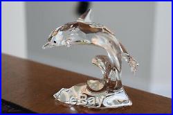 Swarovski Crystal 190365 Dolphin On Wave South Seas Figurine Box 1995 COA