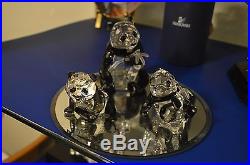 Swarovski Crystal 2008 Panda Bears SCS Figurines In Original Box
