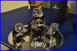 Swarovski Crystal 2008 Panda Bears SCS Figurines In Original Box