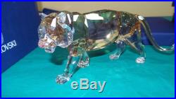 Swarovski Crystal 2010 Scs Annual Edition Golden Tiger Figurine Rare 100314