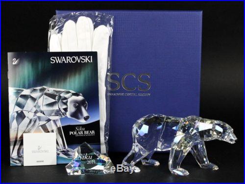 Swarovski Crystal 2011 Annual Edition 2011 Siku Polar Bear w/ Box Plaque & COA